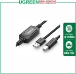 Cáp dữ liệu USB 2.0 cho máy in truyền dữ liệu từ máy tính ra máy in có chip dài 15m Ugreen ( 10362)